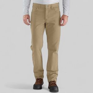 Carhartt Relaxed Fit Khaki Rugged Flex/Carvas 5-Pocket Work Pant (Size: 33x28)